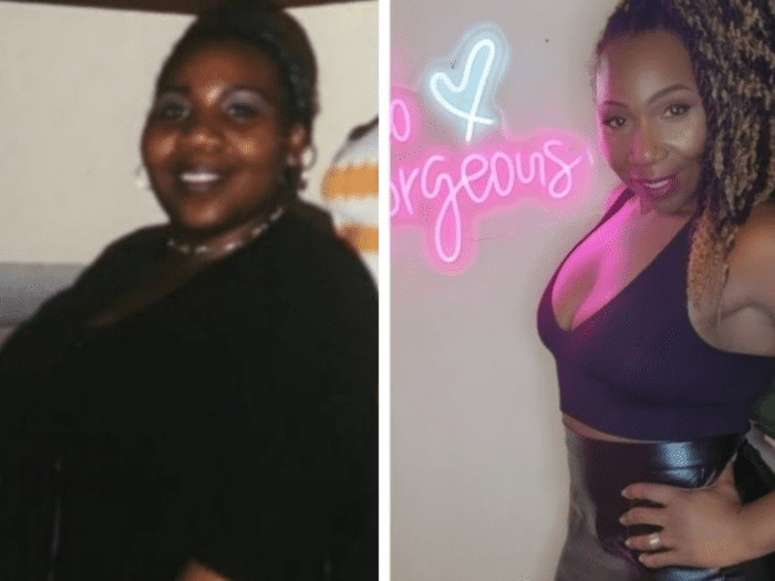 Candace Oates before and after her keto success journey